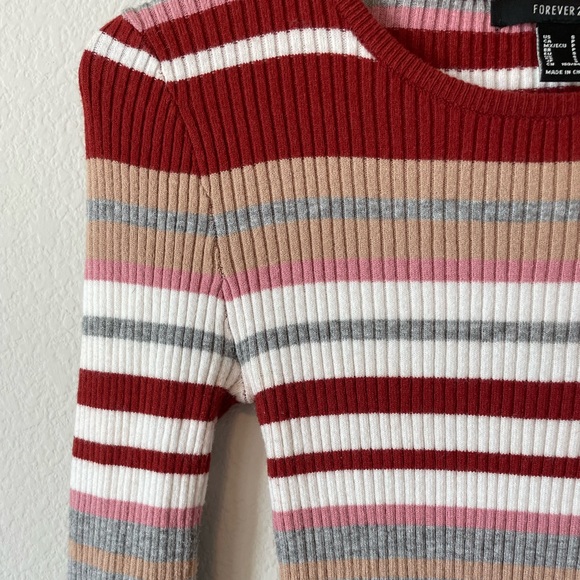 Forever21 Striped Bodycon Sweater Dress Size Small - Picture 5 of 6